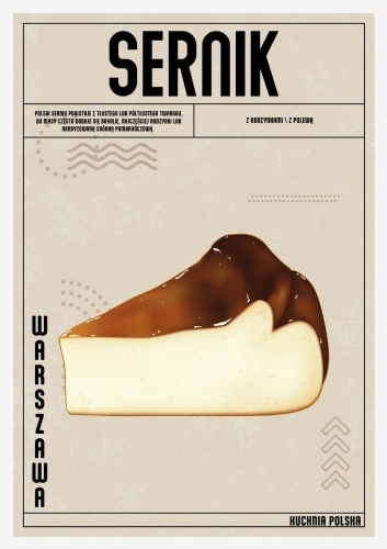 Plakat Do Kuchni Sernik wersja polska plakatu