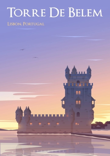 Plakat podróżniczy Lizbona Portugalia