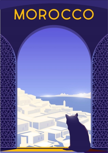 Plakat podróżniczy Maroko Morocco
