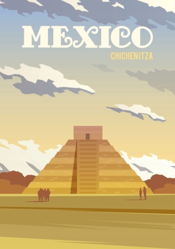 Plakat podróżniczy Meksyk Mexico