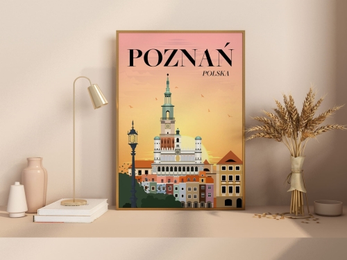 Plakat podróżniczy Poznań Polska