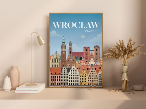 Plakat podróżniczy Wrocław Polska