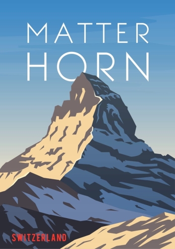 Plakat podróżniczy Szwajcaria Matterhorn