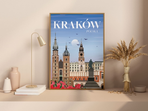 Plakat podróżniczy Kraków Polska