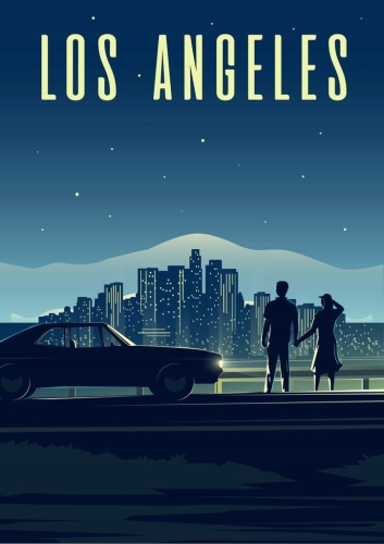 Plakat podróżniczy Los Angeles L.A.