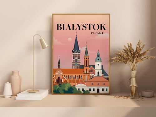 Plakat podróżniczy Białystok Polska