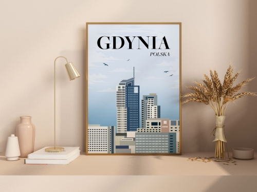 Plakat podróżniczy Gdynia Polska