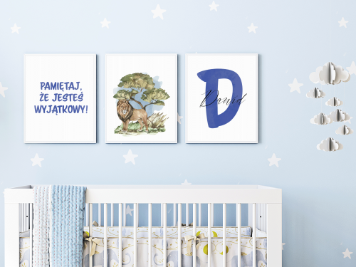 Plakat Tryptyk dla dzieci ze zwierzątkiem