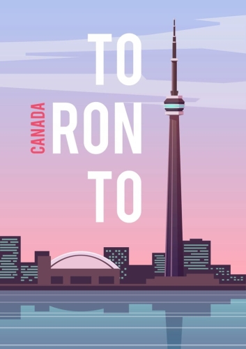 Plakat podróżniczy Toronto Kanada Canada