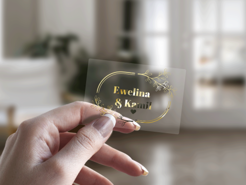 Złocone Naklejki ślubne Dziękujemy ślub wesele 6x4cm