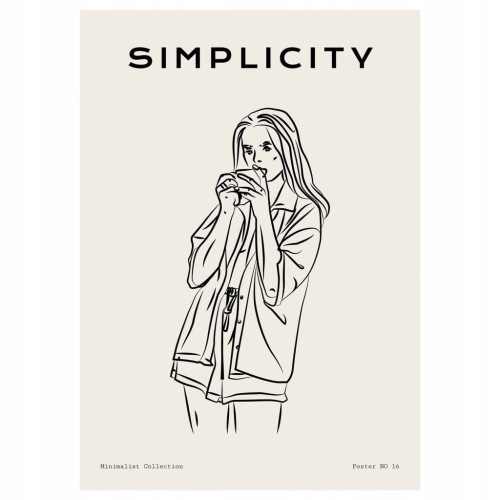 Plakat Line Art minimalizm elegancki