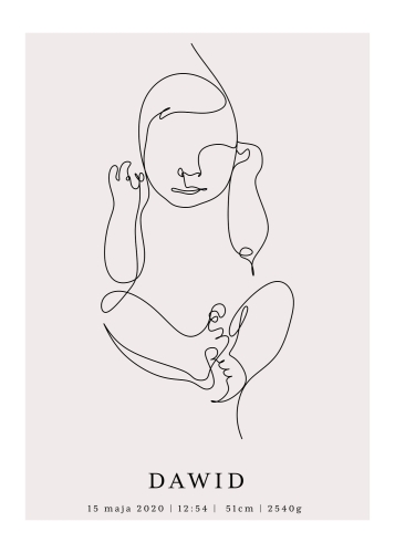 Metryczka Urodzenia Dziecka – Plakat Personalizowany