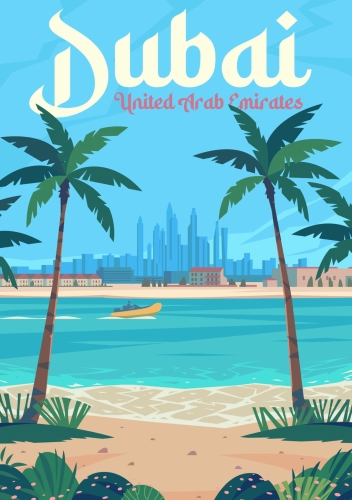 Plakat podróżniczy Dubai