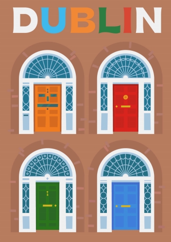 Plakat podróżniczy Dublin Irlandia