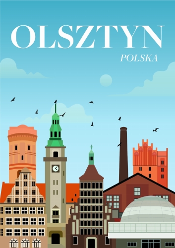 Plakat podróżniczy Olsztyn