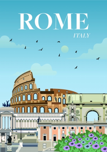 Plakat podróżniczy Rome Rzym