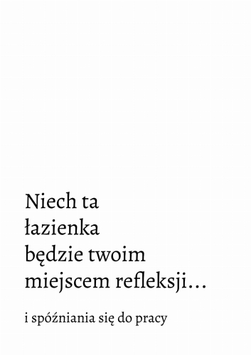Plakat do łazienki, Humorystyczny plakat łazienkowy