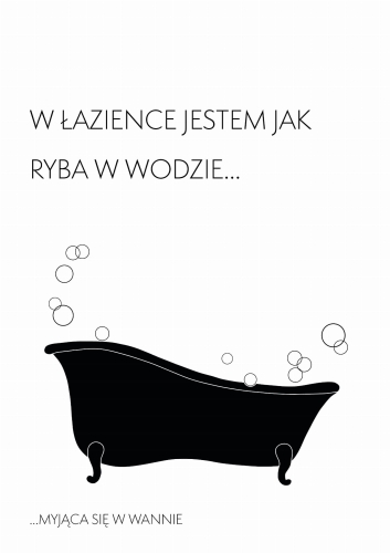 Plakat do łazienki, Humorystyczny plakat łazienkowy