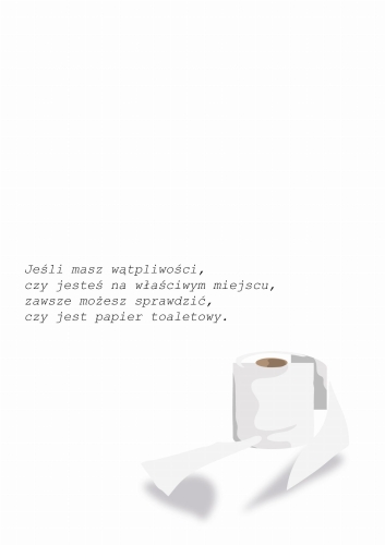 Plakat do łazienki, Humorystyczny plakat łazienkowy