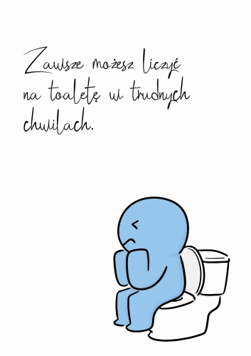 Plakat do łazienki, Humorystyczny plakat łazienkowy