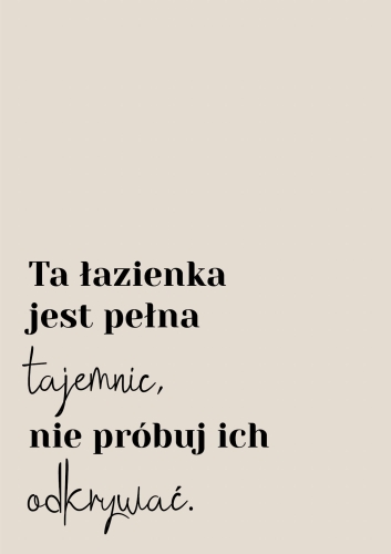 Plakat do łazienki, Humorystyczny plakat łazienkowy