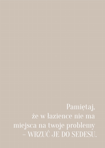 Plakat do łazienki, Humorystyczny plakat łazienkowy