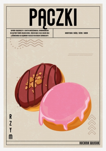 Plakat Kuchenny Pączki Do Kuchni
