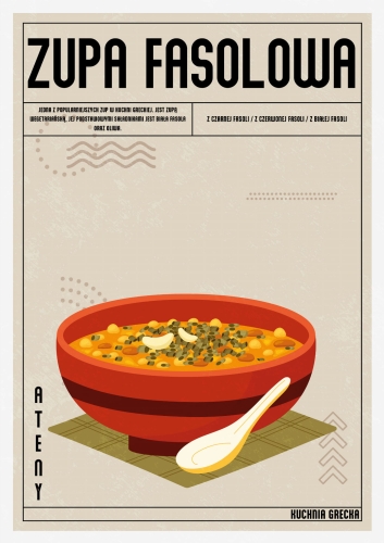Plakat Kuchenny Zupa Fasolowa Do Kuchni