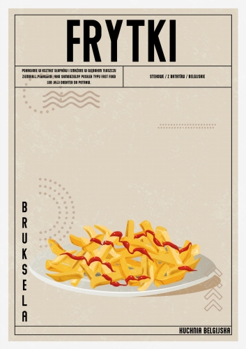Plakat Kuchenny Frytki Do Kuchni