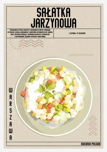 Plakat Kuchenny Sałatka Jarzynowa Do Kuchni