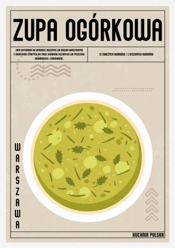 Plakat Kuchenny Zupa Ogórkowa Do Kuchni