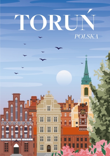 Plakat podróżniczy Toruń Polska