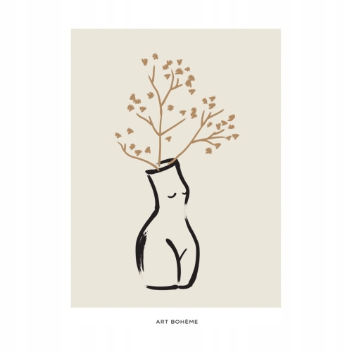 Plakat w stylu boho bohema naturalnee