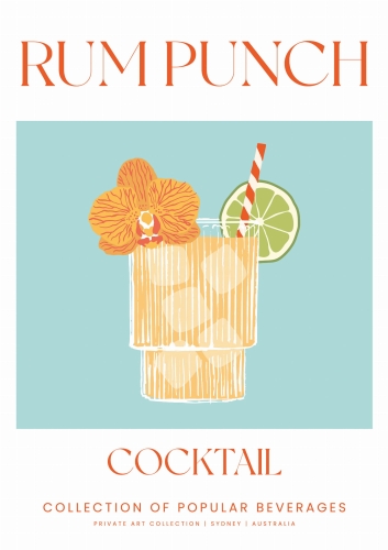 Plakat Cocktails drinki drinks Rum Punch