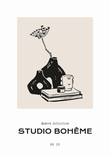 Plakat w stylu boho bohema naturalne