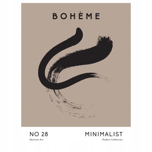 Plakat w stylu boho bohema naturalne