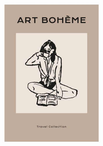 Plakat w stylu boho bohema naturalne