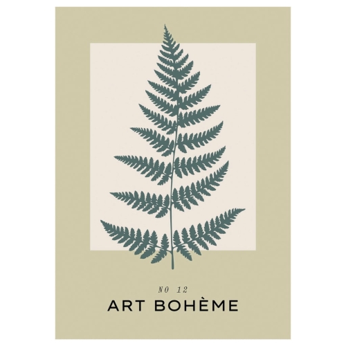 Plakat botaniczny kwiaty rośliny natura