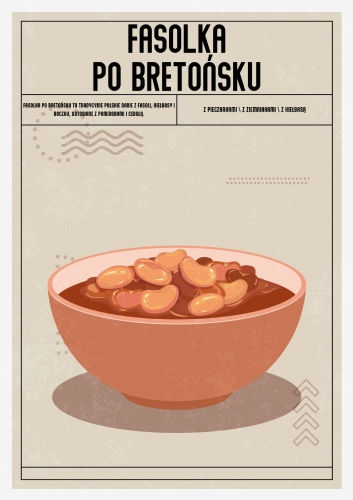 Plakat Kuchenny Fasolka po Bretońsku Do Kuchni