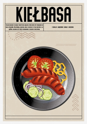 Plakat Kuchenny Kiełbasa Do Kuchni