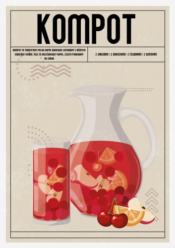 Plakat Kuchenny Kompot Do Kuchni