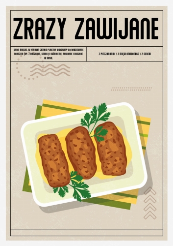 Plakat Kuchenny Zrazy Zawijane Do Kuchni