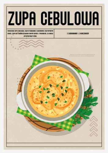 Plakat Kuchenny Zupa Cebulowa Do Kuchni