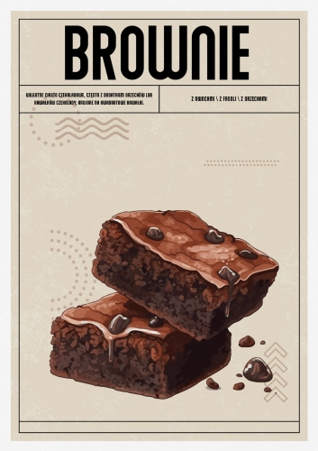 Plakat Kuchenny Brownie Do Kuchni