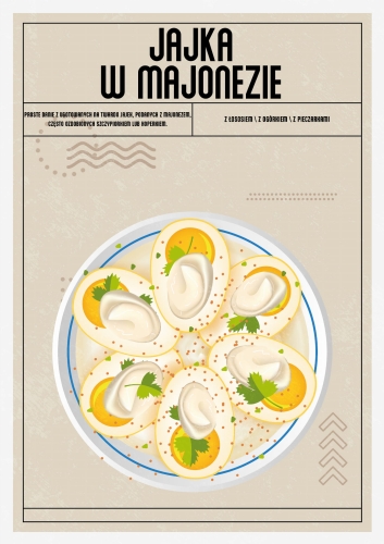 Plakat Kuchenny Jajka w Majonezie Do Kuchni