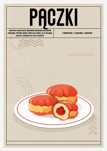Plakat Kuchenny Pączki Do Kuchni