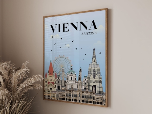Plakat podróżniczy Wiedeń, Austria, Vienna