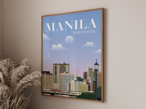 Plakat podróżniczy Manila, Philippines, Filipiny