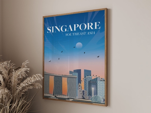 Plakat podróżniczy Singapore, Singapur
