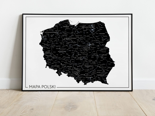 Plakat Mapa Polski